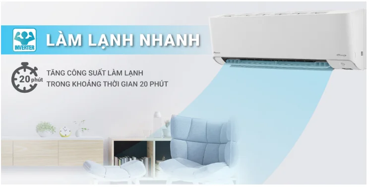 Máy lạnh treo tường Daikin 1HP - hai chiều Inverter